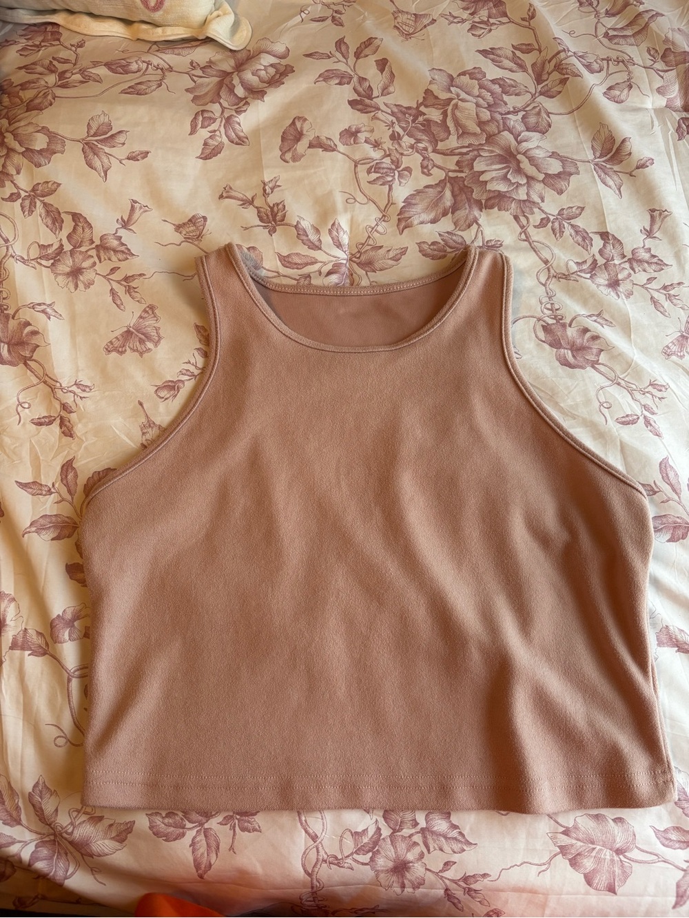 Cropped Tank Top in Dusty Mauve